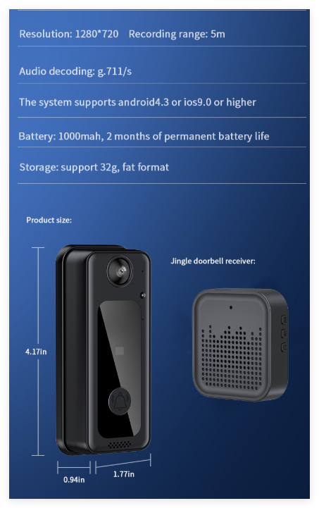 VaultSafe Smart Doorbell — See, Hear & Protect Your Home 24/7
