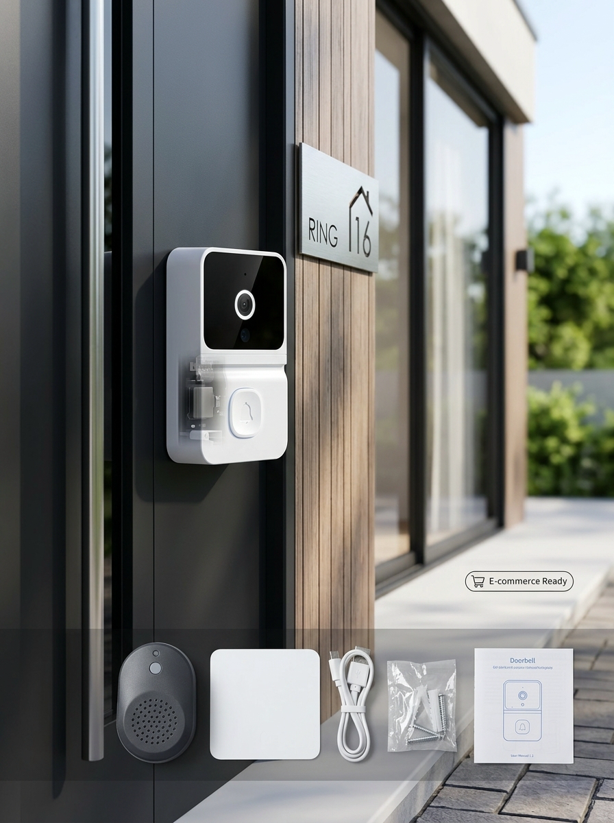 Smart Video Doorbell - Professional daytime installation